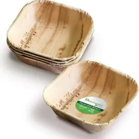Areca Leaf Square Bowl 5" (25Pcs)